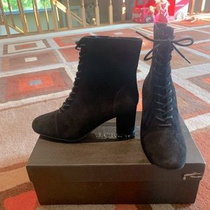 J. Crew Lila Lace up Boots in Suede